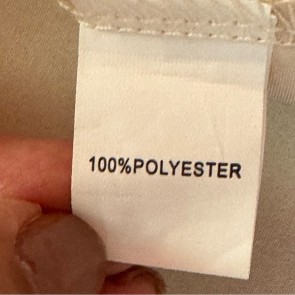 Beautiful Tan/ Cream Tunic w/ Lace Trim around neckline/hem of sleeves.S… - Picture 10 of 13